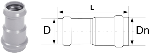 Патрубок ПВХ переходной для систем водоснабжения