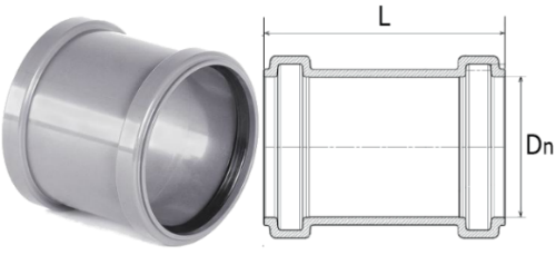 Муфта ремонтная ПВХ для внутренней канализации